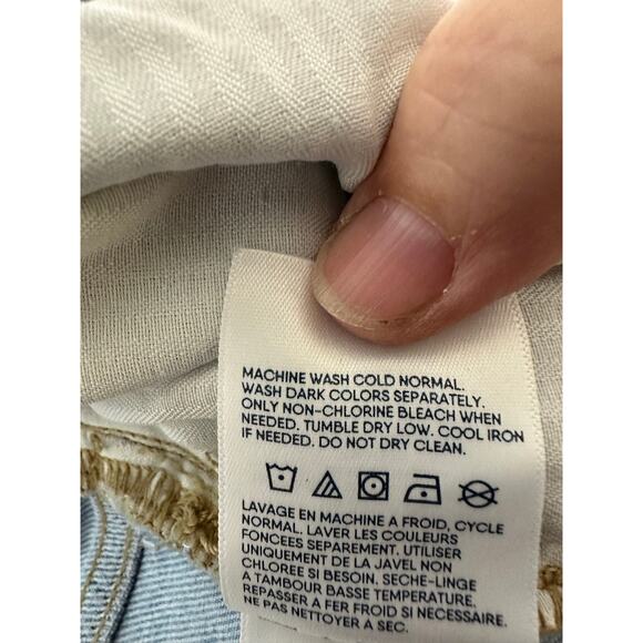 Lands End women’s straight leg jeans, light wash mid rise triadMom plus size  - Picture 5 of 11